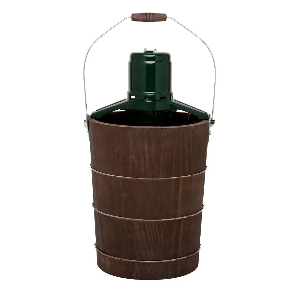 6 Qt. Green and Brown Electric Ice Cream Maker