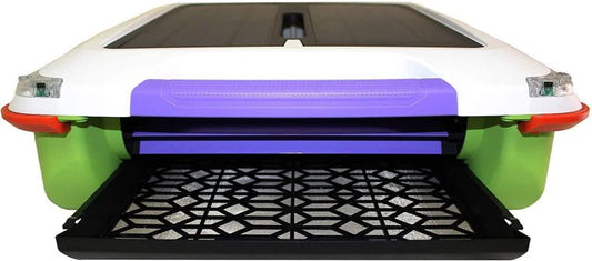 Automatic Robot Solar Pool Skimmer with Easy to Empty Oversized Filter Tray and Integrated Smart Technology with Obstacle Avoidance, Plus Solar Powered Cordless Design