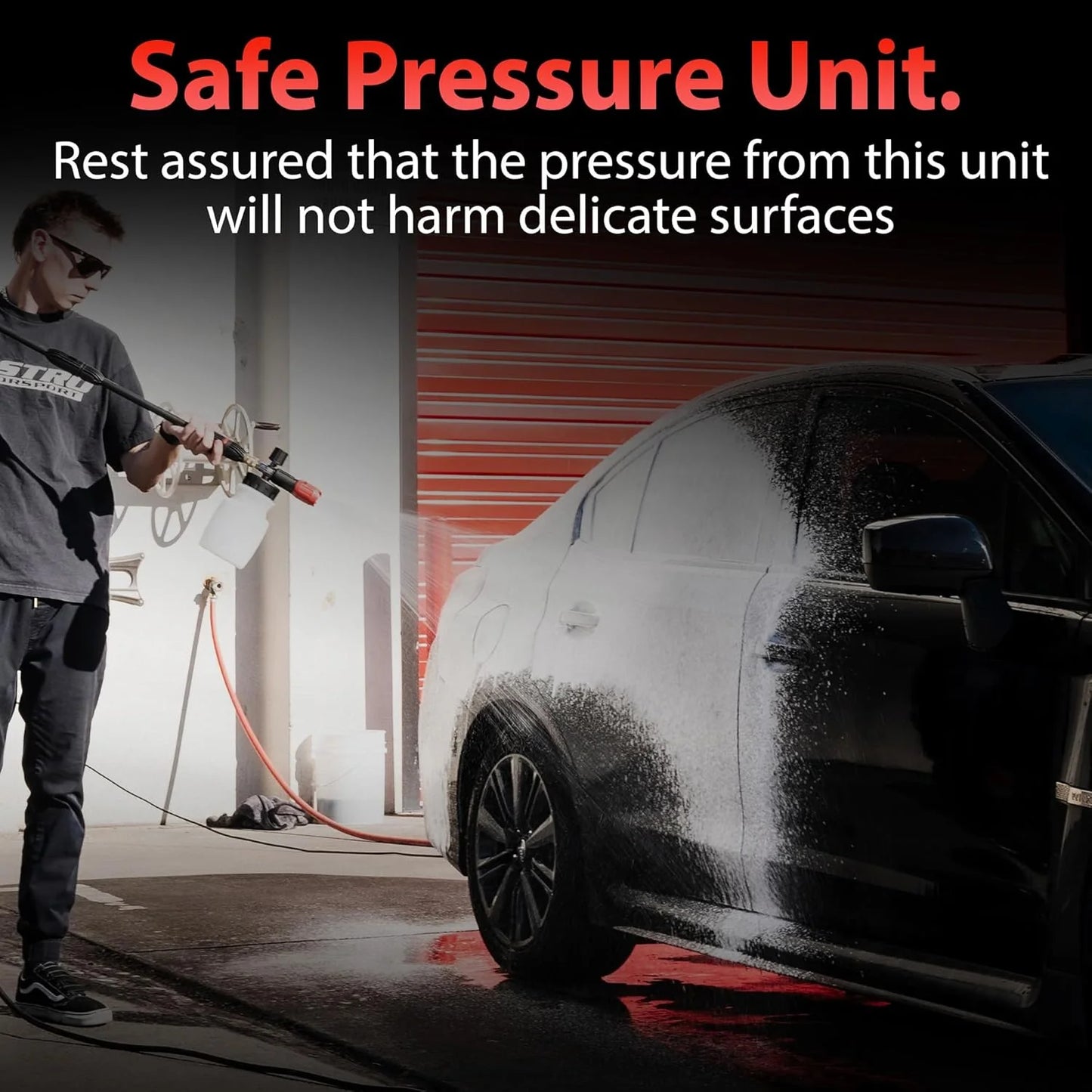 Electric Pressure Washer 2.0, Powerful 1.4 GPM 2000 PSI Car Pressure Washer Sprayer, Snub Nose & Tip Attachment, Use,Car Soap, Patio Boat RV Motorcycle Car Garage Deck.