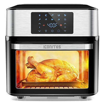 10-in-1 Air Fryer Oven, 20 Quart Airfryer Toaster Oven Combo, 1800W Large Air Fryers, Convection Toaster Oven with Rotisserie Dehydrator.