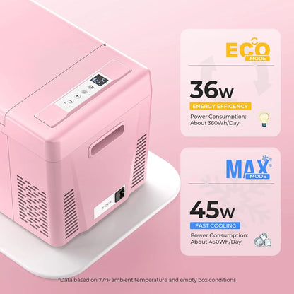 12 Volt Refrigerator 12V Car Fridge 23 Quart Portable Freezer Compressor Cooler 12/24V DC 110~240 Volt AC for Truck Van RV Camper SUV Travel Camping Road Trips Tailgating -7℉~50℉
