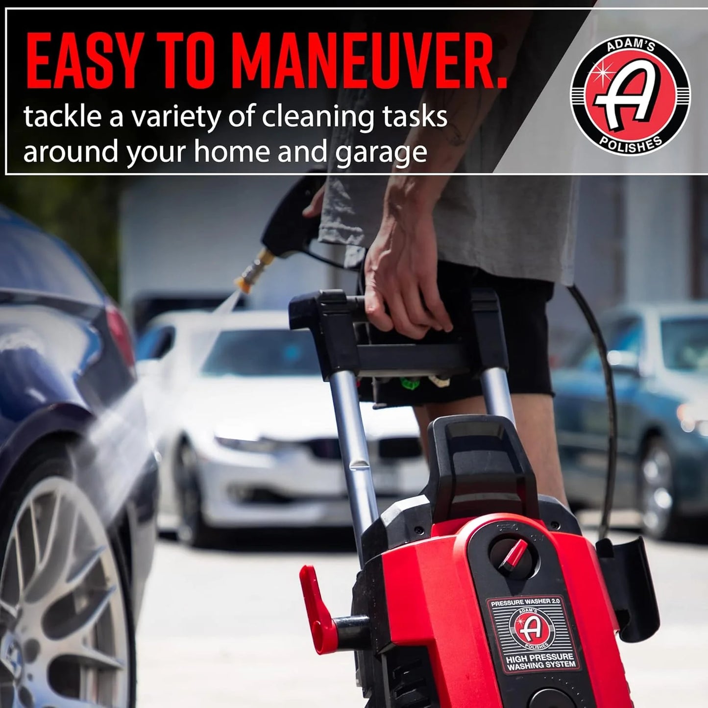 Electric Pressure Washer 2.0, Powerful 1.4 GPM 2000 PSI Car Pressure Washer Sprayer, Snub Nose & Tip Attachment, Use,Car Soap, Patio Boat RV Motorcycle Car Garage Deck.