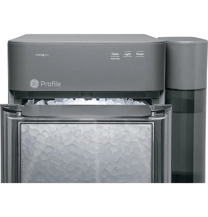 Countertop Nugget Ice Maker | Ice Machine with WiFi Connectivity | Smart Home Kitchen Essentials | Black Stainless