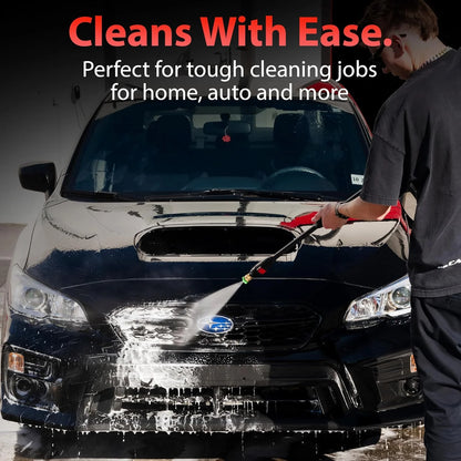 Electric Pressure Washer 2.0, Powerful 1.4 GPM 2000 PSI Car Pressure Washer Sprayer, Snub Nose & Tip Attachment, Use,Car Soap, Patio Boat RV Motorcycle Car Garage Deck.