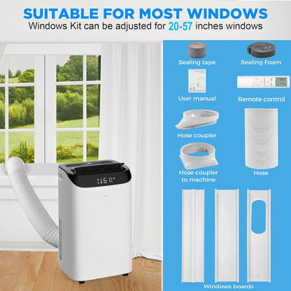 14000 BTU Portable Air Conditioners with Remote Control, 3-in-1 Free Standing Cooling AC Unit with Fan & Dehumidifier, Cools Room up to 700 sq.ft, Smart/Sleep Mode,3 Speed,Auto Swing,24H Timer