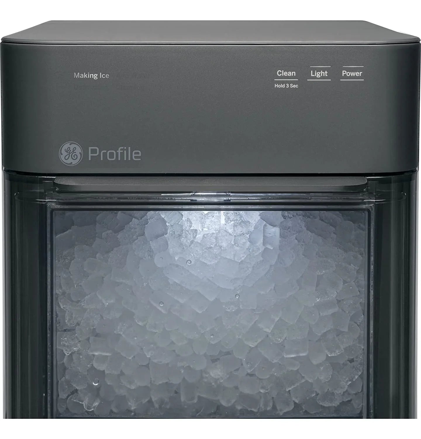 Countertop Nugget Ice Maker | Ice Machine with WiFi Connectivity | Smart Home Kitchen Essentials | Black Stainless