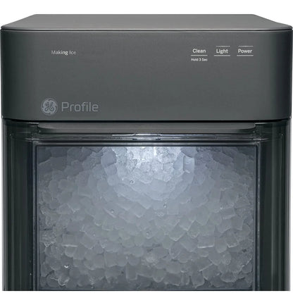 Countertop Nugget Ice Maker | Ice Machine with WiFi Connectivity | Smart Home Kitchen Essentials | Black Stainless