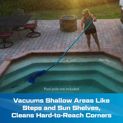 Cordless Pool Vacuum for Deep Cleaning & Strong Suction, Handheld Rechargeable Swimming Pool Cleaner for Inground and Above Ground Pools, Hoseless Pool Vac by