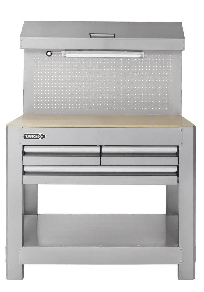 45-in W x 36-in H 3-Drawer Work Bench SS
