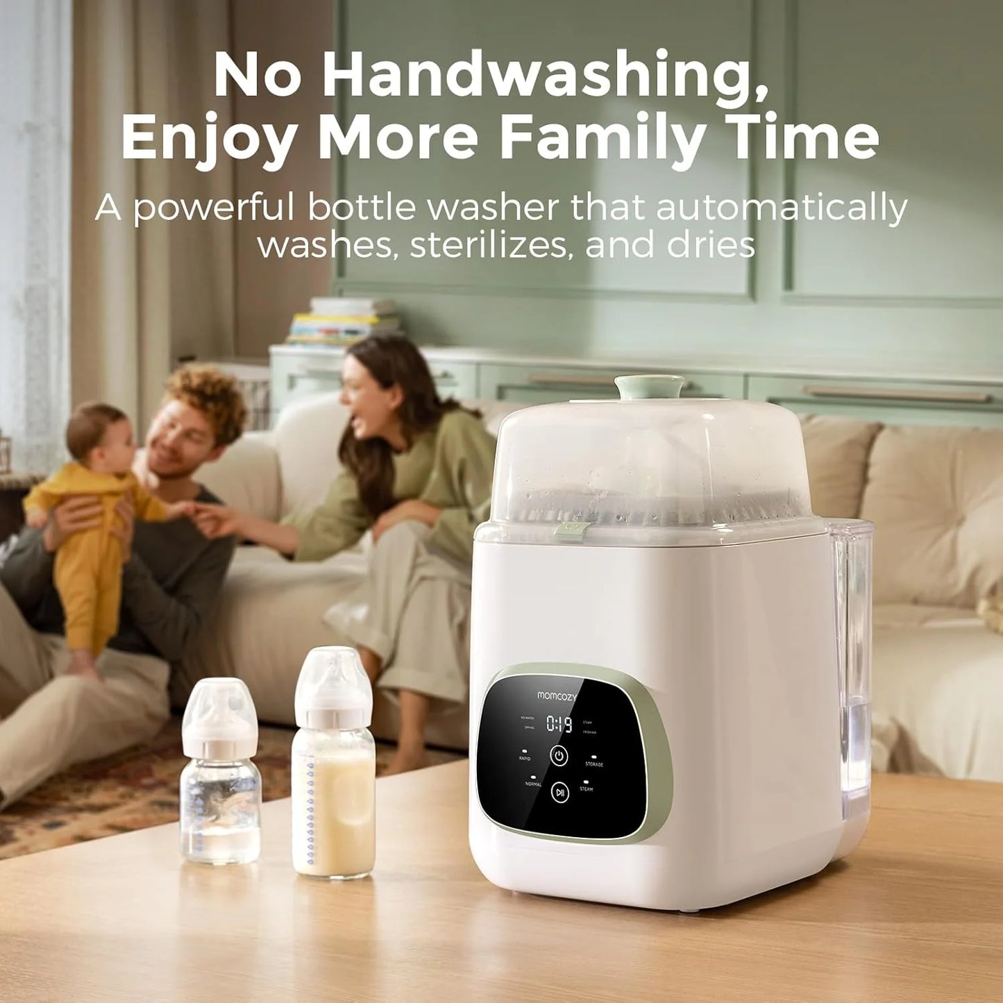 Baby Bottle Washer, Sterilizer & Dryer - All-in-One Cleaning Machine for Bottles, Pump Parts & Baby Essentials