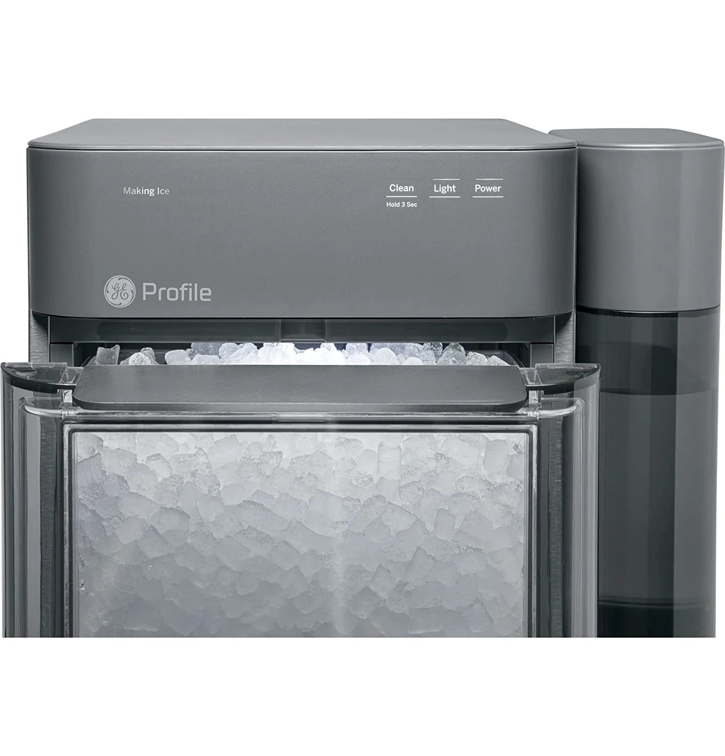2.0 Countertop Nugget Ice Maker | Ice Machine with WiFi Connectivity | Smart Home Kitchen Essentials | Black Stainless