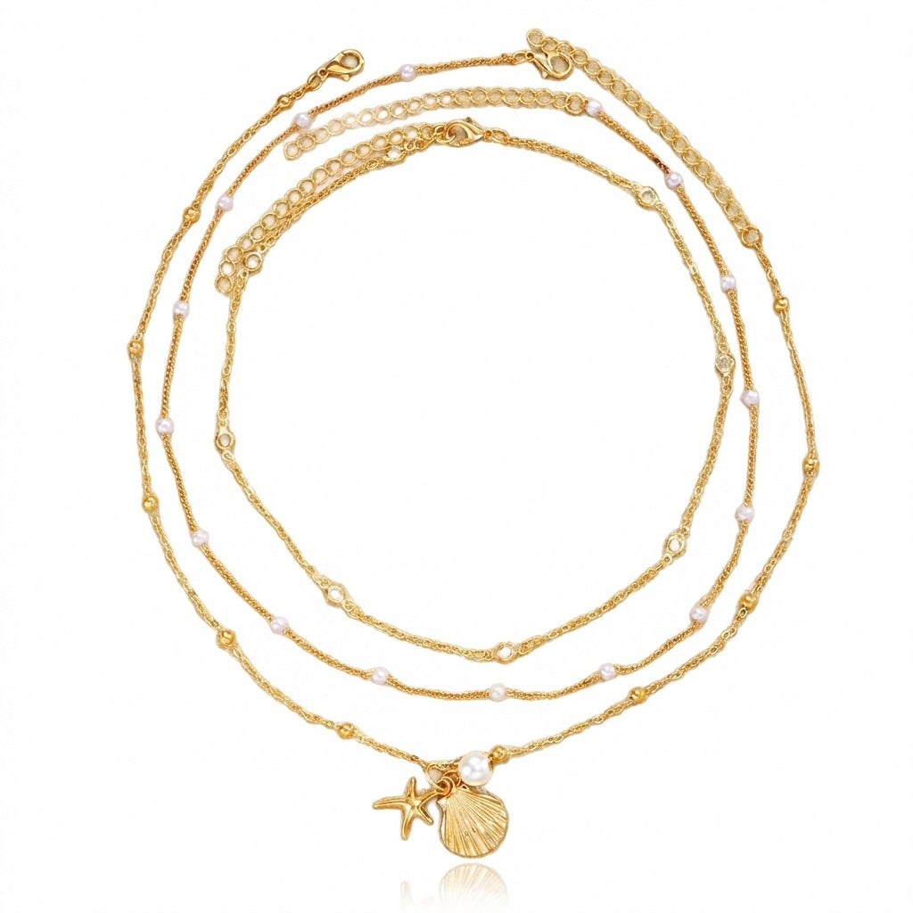 Women's Layered Pendant Necklace Set Zinc Alloy Necklace