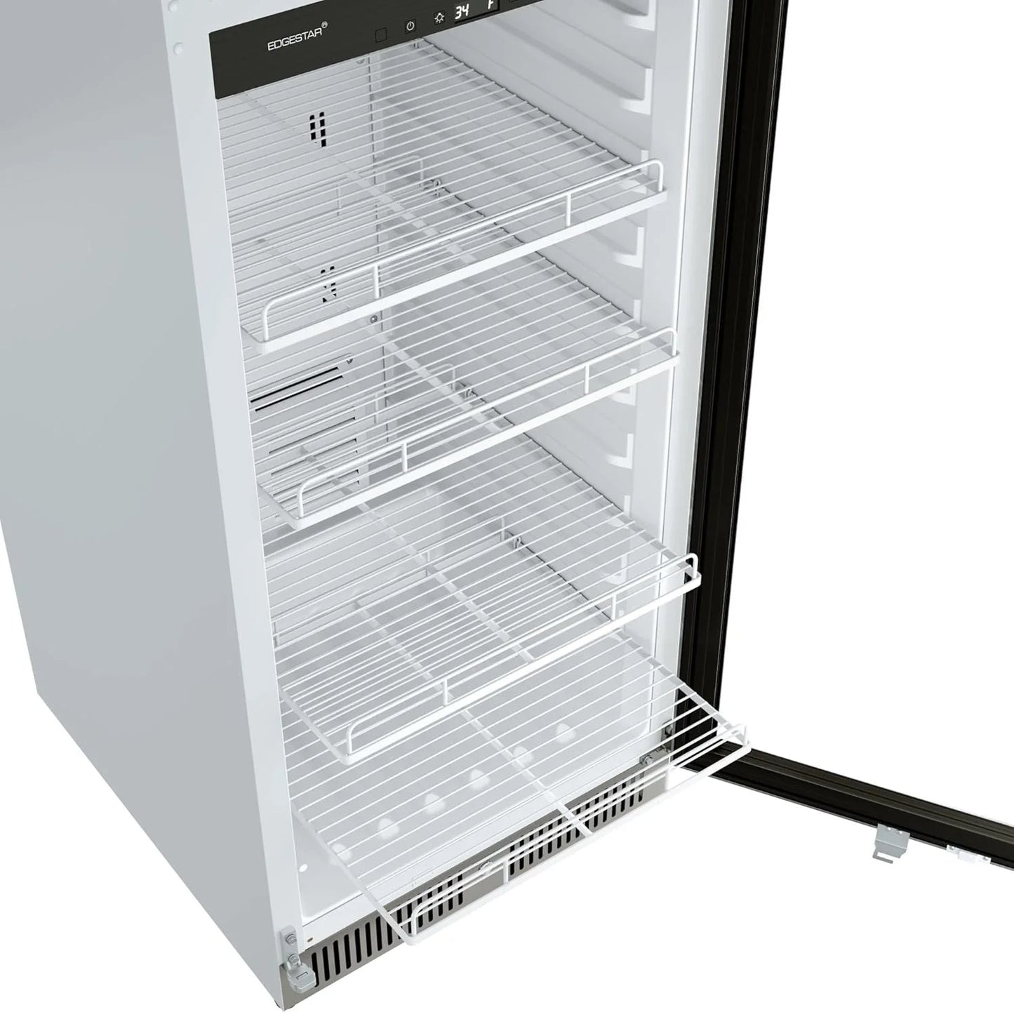 22" Wide 10.1 Cu. Ft. Commercial Beverage Merchandiser – Stainless Steel, Temp Alarm, Reversible Door