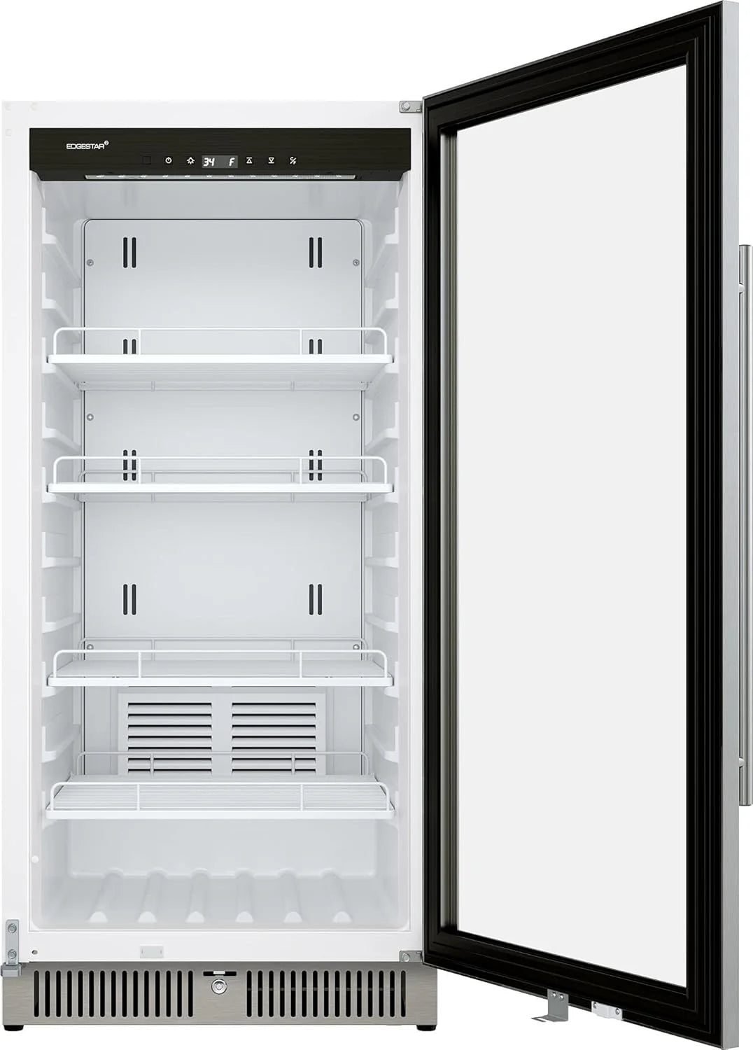 22" Wide 10.1 Cu. Ft. Commercial Beverage Merchandiser – Stainless Steel, Temp Alarm, Reversible Door