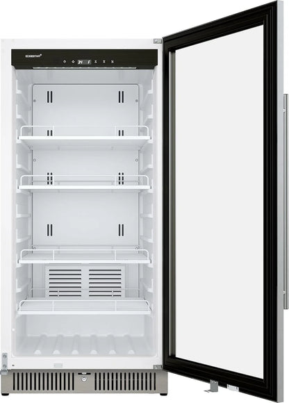 22" Wide 10.1 Cu. Ft. Commercial Beverage Merchandiser – Stainless Steel, Temp Alarm, Reversible Door