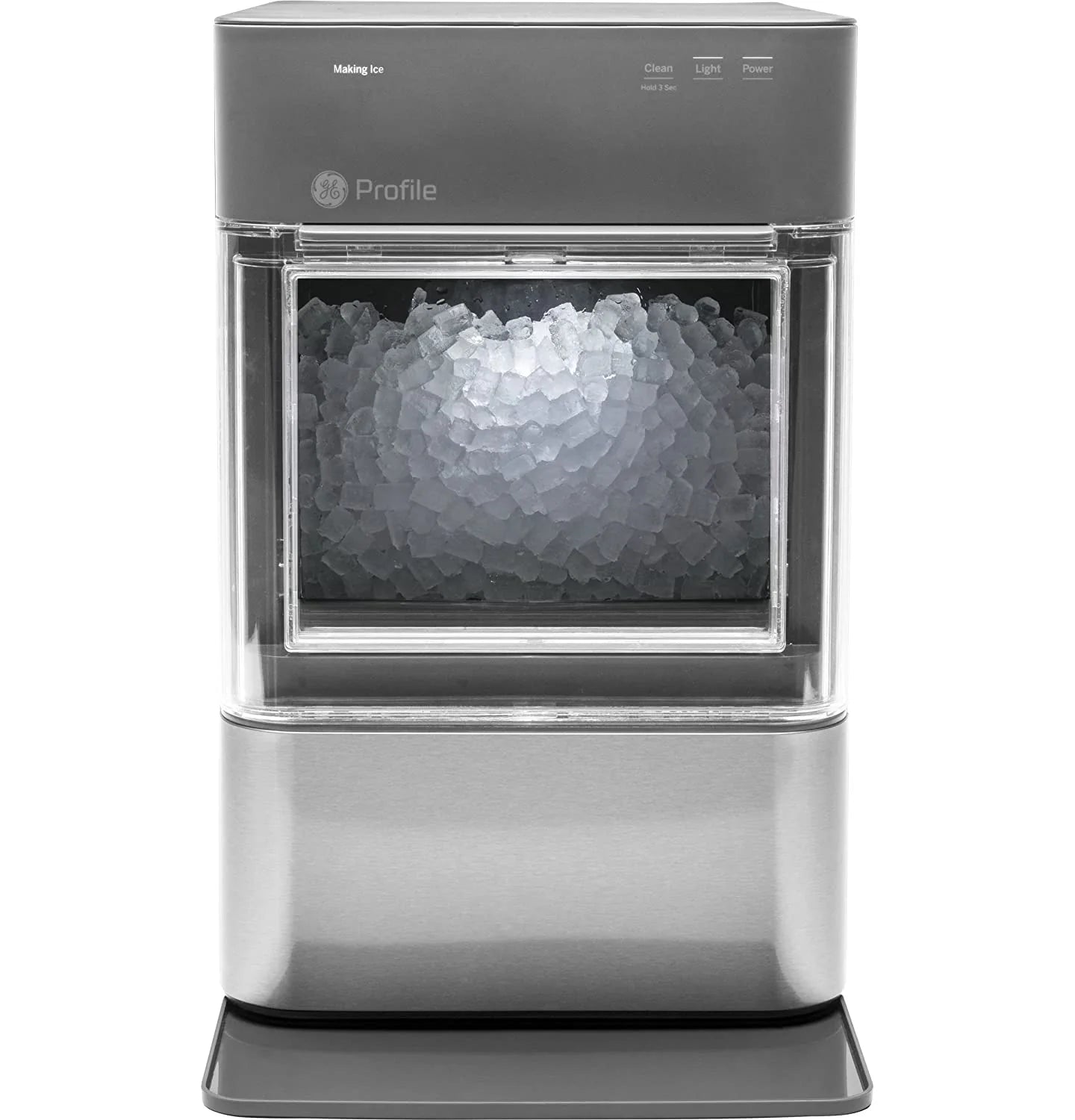 2.0 Countertop Nugget Ice Maker | Ice Machine with WiFi Connectivity | Smart Home Kitchen Essentials | Black Stainless
