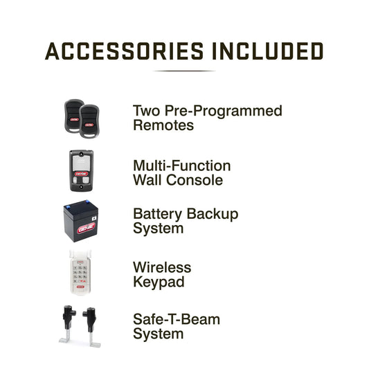 Chain Drive 750 3/4 HPc Garage Door Opener w/Battery Backup - Heavy Duty.
