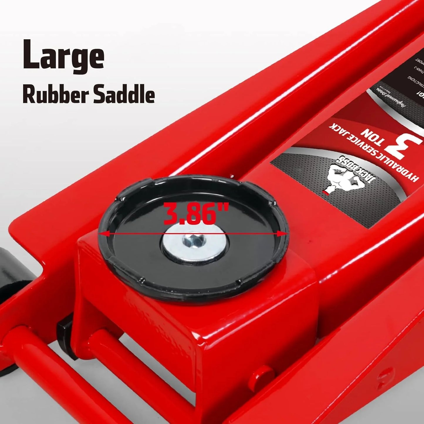 3 Ton Low Profile, Aluminum and Steel Racing Floor Jack with Dual Pistons Quick Lift Pump for Sport Utility Vehicle, Lifting Range 3-15/16" min to 18-5/16" max, Red