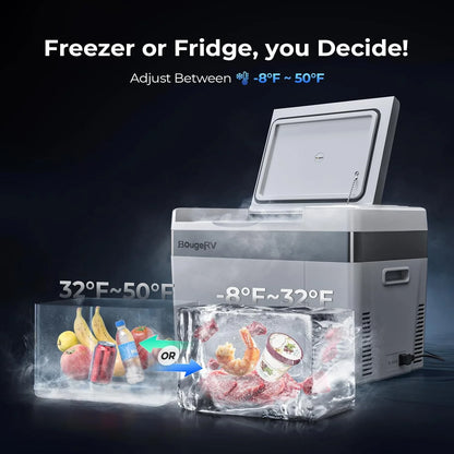 12 Volt Refrigerator 12V Car Fridge 23 Quart Portable Freezer Compressor Cooler 12/24V DC 110~240 Volt AC for Truck Van RV Camper SUV Travel Camping Road Trips Tailgating -7℉~50℉