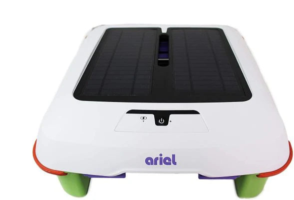 Automatic Robot Solar Pool Skimmer with Easy to Empty Oversized Filter Tray and Integrated Smart Technology with Obstacle Avoidance, Plus Solar Powered Cordless Design