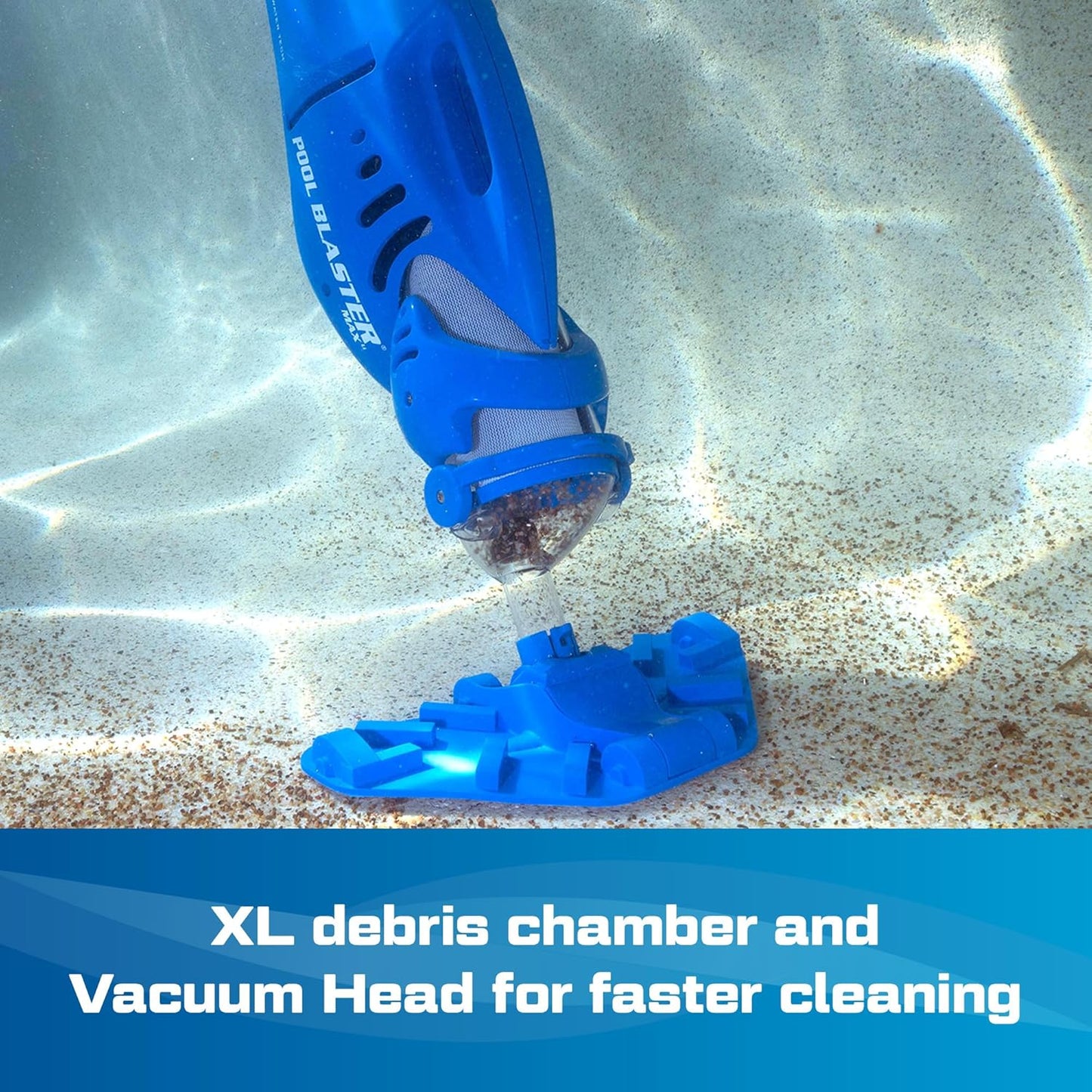Cordless Pool Vacuum for Deep Cleaning & Strong Suction, Handheld Rechargeable Swimming Pool Cleaner for Inground and Above Ground Pools, Hoseless Pool Vac by