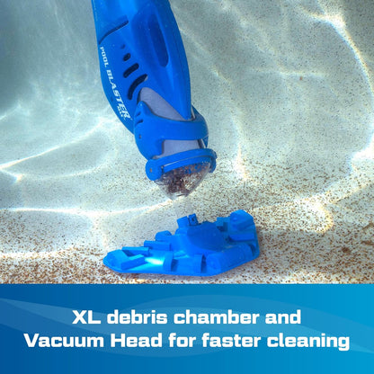 Cordless Pool Vacuum for Deep Cleaning & Strong Suction, Handheld Rechargeable Swimming Pool Cleaner for Inground and Above Ground Pools, Hoseless Pool Vac by