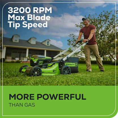 60V 21” Cordless (Self-Propelled) Lawn Mower , 2 x 4.0Ah Batteries and Dual Port Rapid Charger